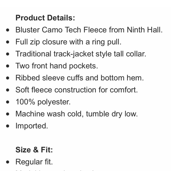 NWT Camo fleece zip jacket - Picture 5 of 5